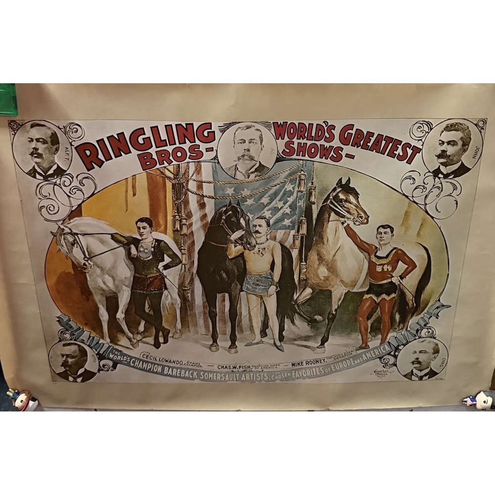 Ringling Bros World's Greatest Shows Circus Poster Reprint P-120 Horses